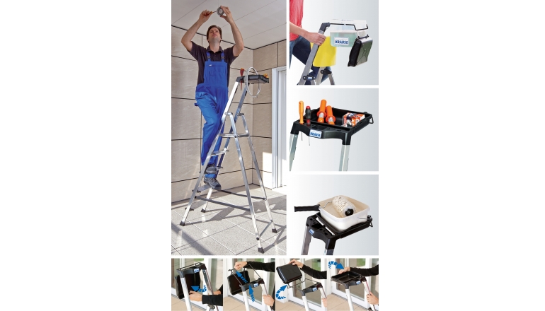 Rund ums Haus Krause-Stehleiter mit MultiGrip-System: Mehr Arbeitsfläche, mehr Komfort, mehr Sicherheit - News, Bild 1